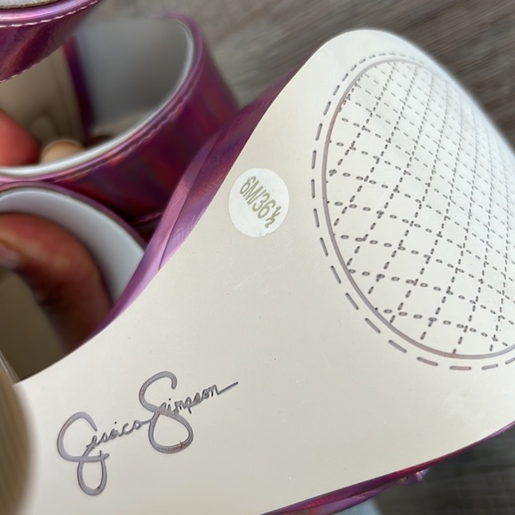 NWB Jessica Simpson Sempira Platform Heel Pink Iridescent - Picture 8 of 13